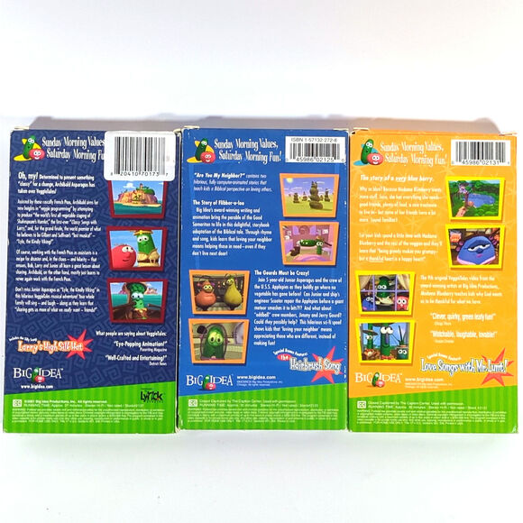 VeggieTales 11 VHS Lot Collection Very Silly Songs Larry-Boy! Madame Blueberry - Picture 4 of 4